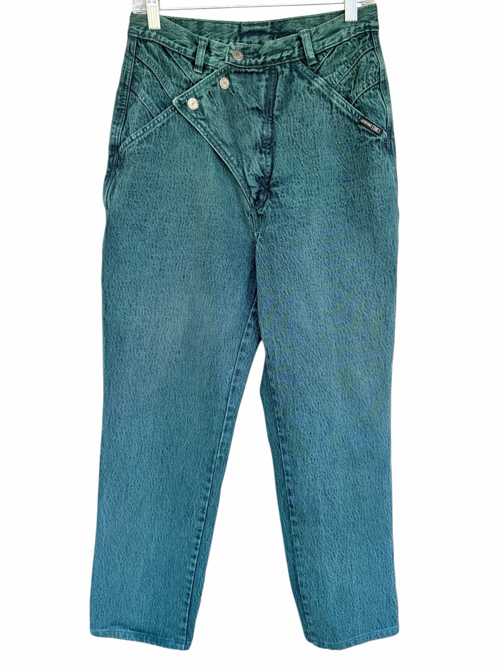 Genuine Ethics Vintage High-Waisted Acid-Wash Western Bare Back Denim Jeans